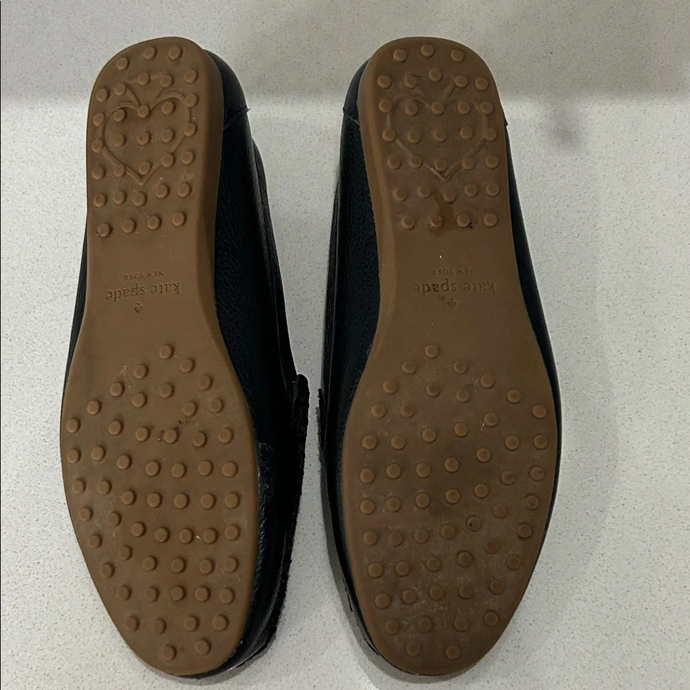 Kate Spade Black Loafers with Gold Detail- Size 8.5 - Picture 6 of 6